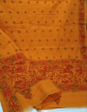 Formal Wear Premium Quality Cotton Hand Stitched Kantha Saree