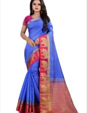 Latest Fab Wedding Wear kanjeevaram Silk saree, 6.3 m (with blouse piece)