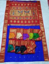 6.3 m (with blouse piece) Pure Silk Maharani Paithani Saree