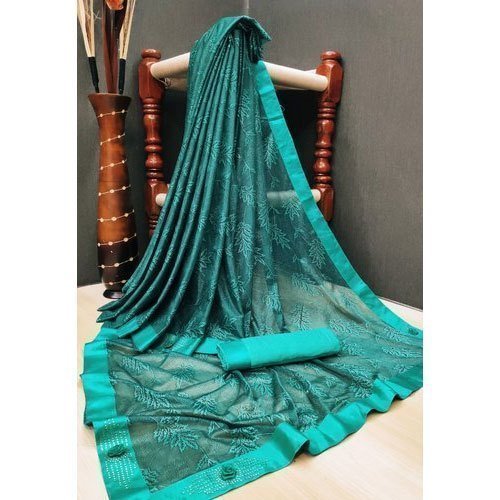 Party Wear Ladies Designer Net Saree, 6.3 m (with blouse piece) Party Wear Ladies Designer Net Saree, 6.3 m (with blouse piece)