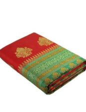 Silk Printed Nauvari Saree, 6 m (with blouse piece), 0.80 M