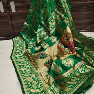 Non branded 6.3 m (with blouse piece) Paithani Saree