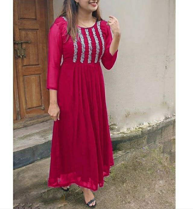 *Party wear embroidery work long kurti*-Kaira *Party wear embroidery work long kurti*-Kaira