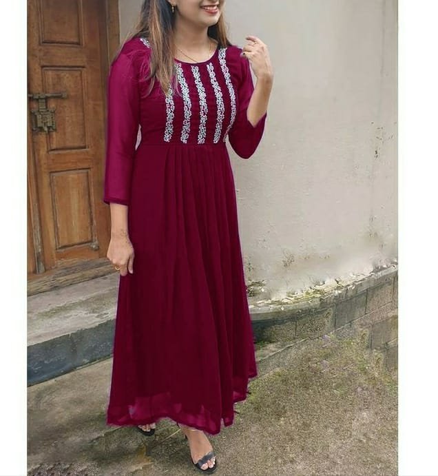 *Party wear embroidery work long kurti*-Kaira *Party wear embroidery work long kurti*-Kaira