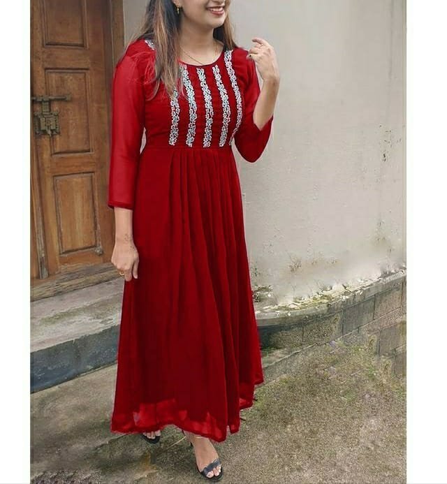 *Party wear embroidery work long kurti*-Kaira *Party wear embroidery work long kurti*-Kaira