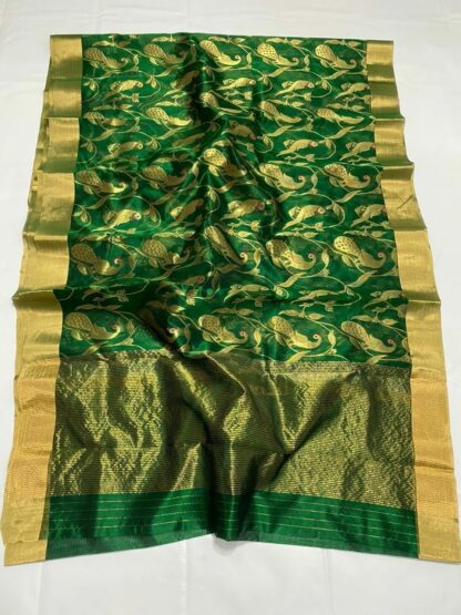 Full hand weaving traditional chanderi saree