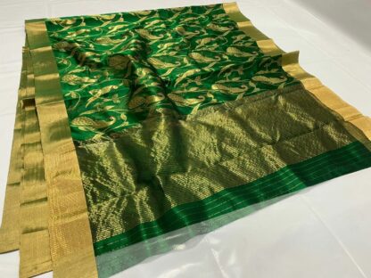 Full hand weaving traditional chanderi saree