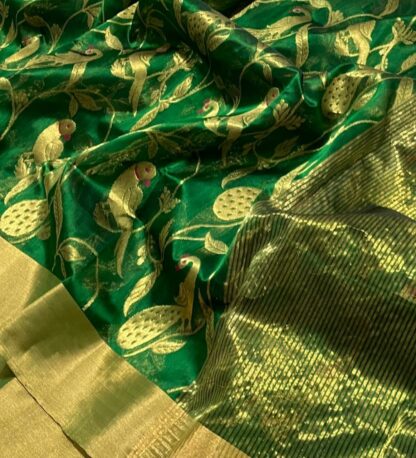 Full hand weaving traditional chanderi saree