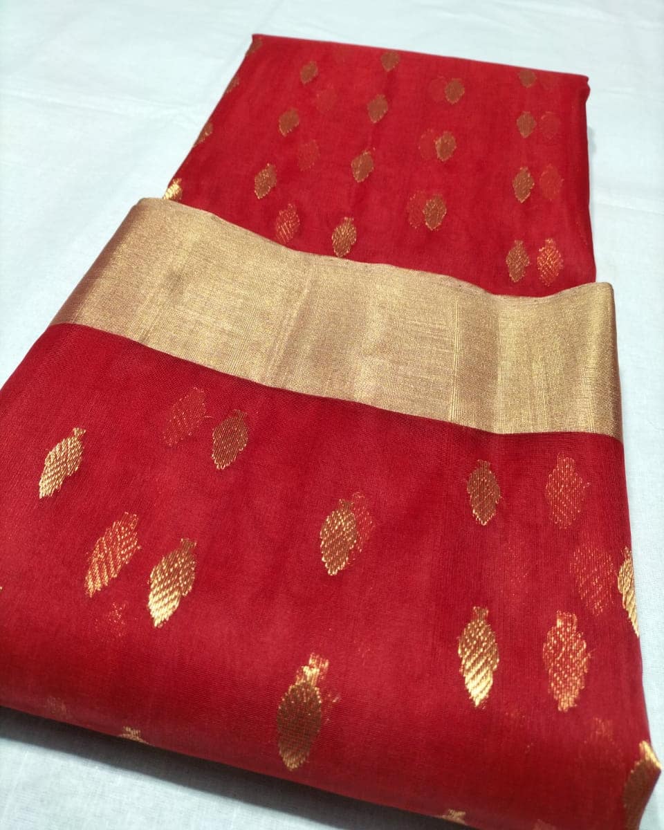Buy Chanderi Silk Indian Wear Saree In Red Color Online - SARV05790 |  Andaaz Fashion