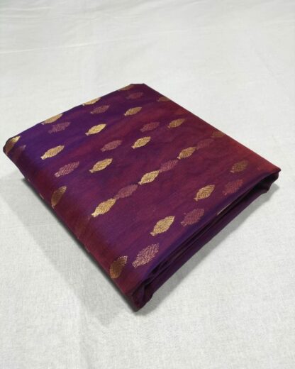 Original chanderi Handloom pure katan organza silk (silk by silk) saree with blouse.