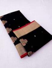 Original chanderi Handloom masrize cotton organza silk (silk by cotton ) saree with blouse.