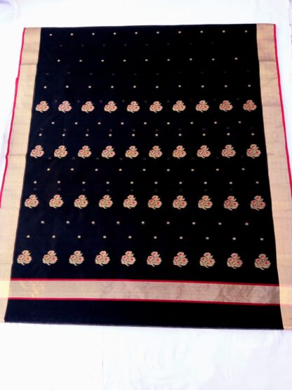 Original chanderi Handloom masrize cotton organza silk (silk by cotton ) saree with blouse.