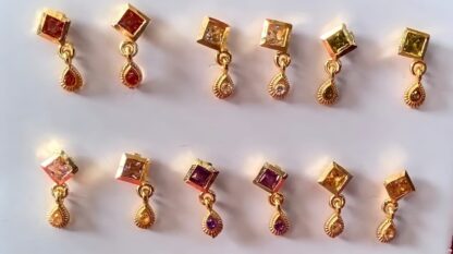 Imitation AD stone Brass Earrings