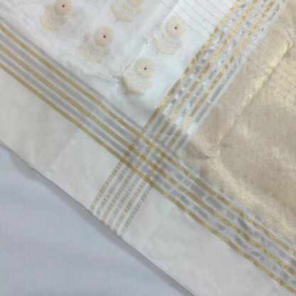 Original chanderi handloom pure Pattu organza silk (silk by soft silk ) saree with blouse.