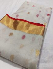 Original Handloom chanderi pure katan organza silk all over Meena Kari Buti jhaar pallu saree with blouse