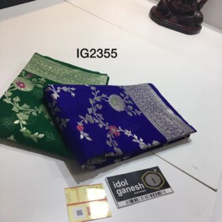 Alfi meena jaal Banarasi Saree semi georgette.
