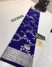 Alfi   semi georgette meena jaal Banarsi Saree Alfi   semi georgette meena jaal Banarsi Saree