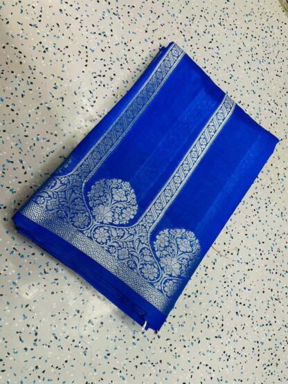 semi georgette fabrics double zari in 5 colours