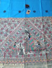 Embroidery raw silk saree