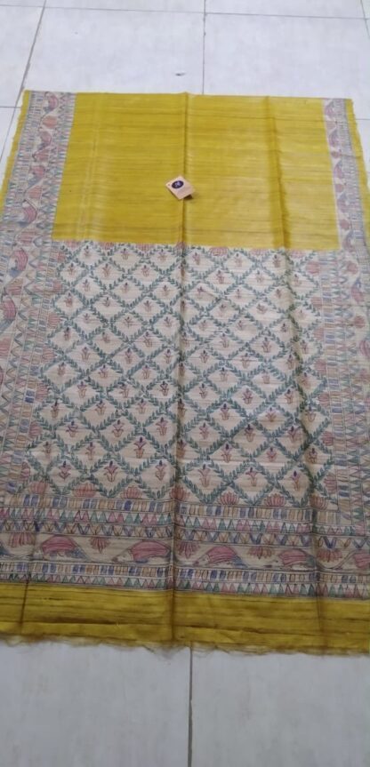 Embroidery raw silk saree