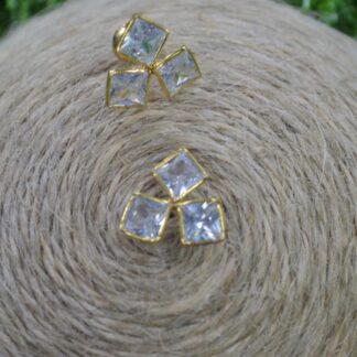 Cubic zirconia Gold Earrings 14c