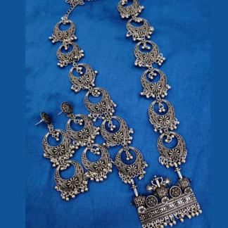 Oxidized Long Necklace Set