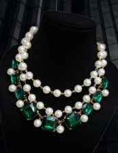Pearl and Multi Colour Crystal Necklace