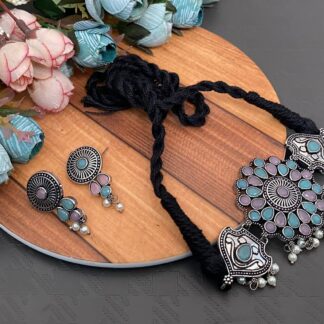 2-Color stone Choker set Premium quality