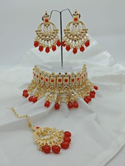 Gold Plated Mazak Kundan set