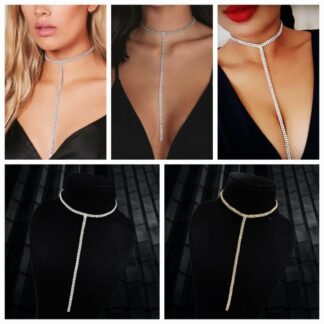 Zircon Long Tassel choker