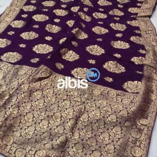 Original Handloom Semi georgette  Diwali silk saree with blouse