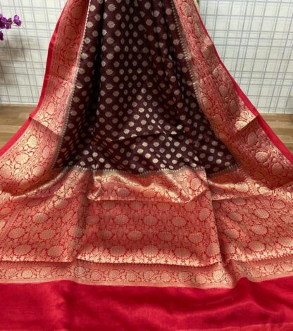 Green and pink high quality warm silk saree