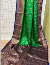 Purple and Green color high quality semi silk saree