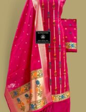 Original semi Georgette Handloom Black and Red silk saree with blouse. Original semi Georgette Handloom Black and Red silk saree with blouse.