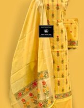 Original semi Georgette Handloom Black and Red silk saree with blouse.