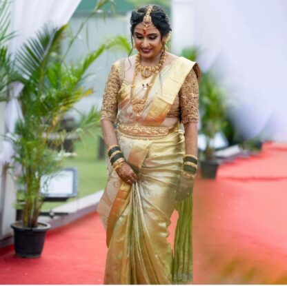 Party wear silk dazzling high quality tissue soft  saree
