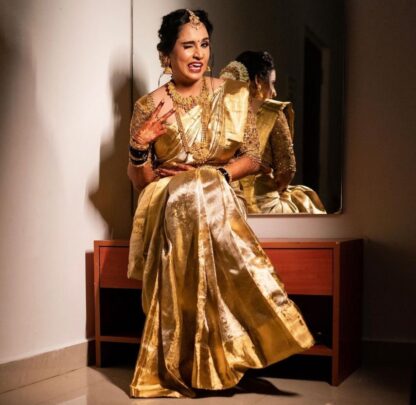 Party wear silk dazzling high quality tissue soft  saree