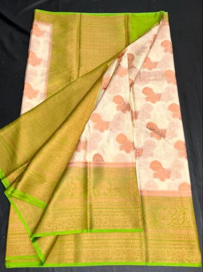 Party wear silk saree dazzling high quality Yellow and Green color