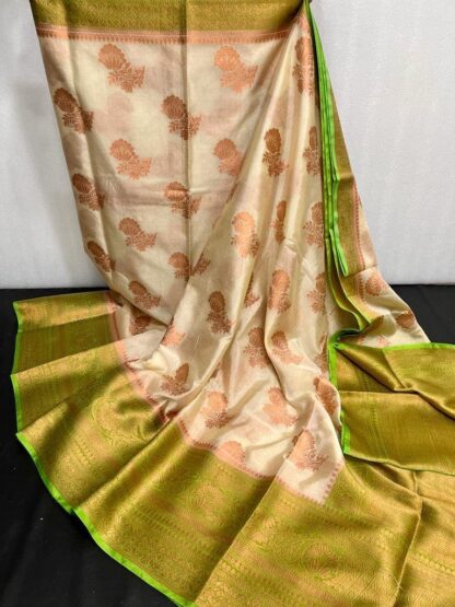 Party wear silk saree dazzling high quality Yellow and Green color