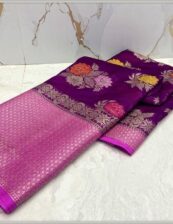 Soft silk party wear dazzling high quality Purple color dupian saree S-1 Soft silk party wear dazzling high quality Purple color dupian saree S-1