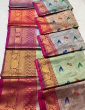 Tissue soft silk party wear dazzling high quality weskit  saree