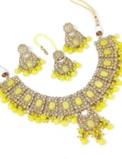 Gold Plated Multi color Necklace Set