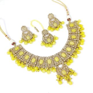 Gold Plated Multi color Necklace Set