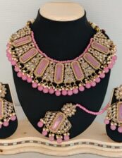 Gold Plated Multi color Necklace Set