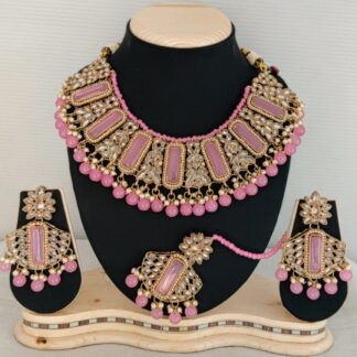 Gold Plated Multi color Necklace Set