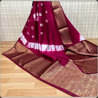 Semi chiffon soft silk party wear dazzling high quality maroon saree