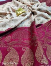 Soft silk party wear dazzling high quality semi dupian Yellow and Grey color saree