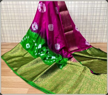 Semi Chiffon Soft Silk Party Wear Dazzling High Quality Orange and Navy-blue  color Saree