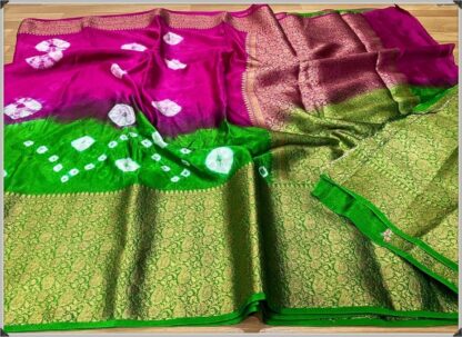Semi Chiffon Soft Silk Party Wear Dazzling High Quality Orange and Navy-blue  color Saree