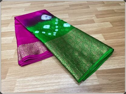 Semi Chiffon Soft Silk Party Wear Dazzling High Quality Orange and Navy-blue  color Saree